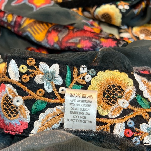 ARATTA Silent Journey French Riviera Embroidered Floral Kimono O/S - Picture 12 of 16